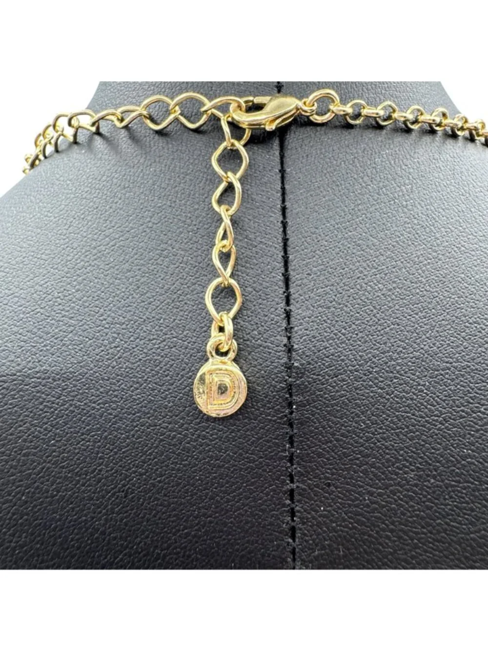 Orange Cloisonne Enamel Dangle Charm Necklace 30